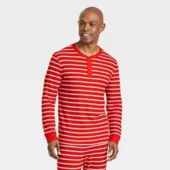 Men's Striped Matching Family Thermal Pajama Top - Wondershop™ Red -Wondershop GUEST fccc2006 83b7 48c5 a60c a589a35f0ed6