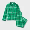 Kids' Plaid Matching Family Pajama Set - Wondershop™ Green
