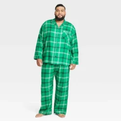 Men's Plaid Flannel Matching Family Pajama Set - Wondershop™ Green -Wondershop GUEST ff605a00 1ae2 4560 a668 b8bb7878f72e